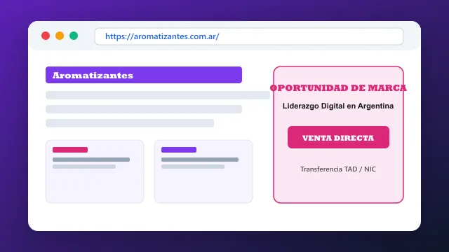 Modelo de aplicación comercial y proyectos digitales para aromatizantes.com.ar